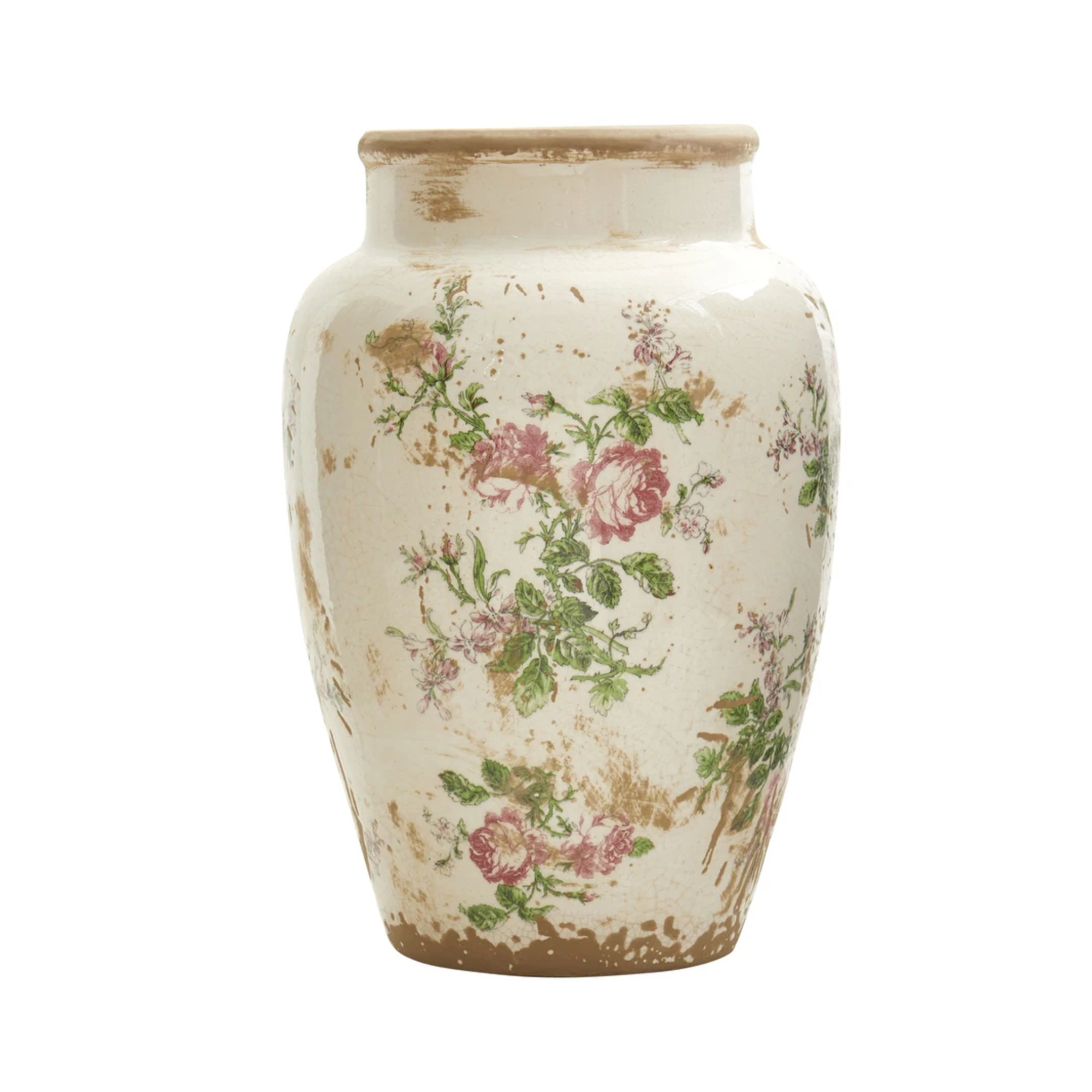 a rustic floral vase