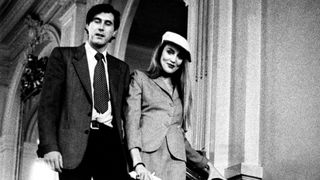 Bryan Ferry and Jerry Hall posed together in the Amstel Hotel,