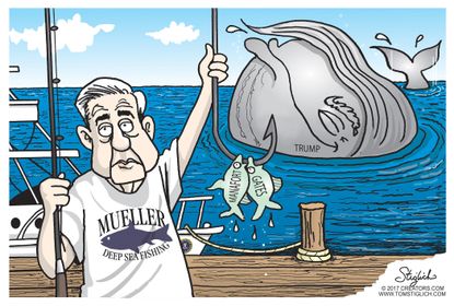 Political cartoon U.S. Mueller Manafort Gates indictment