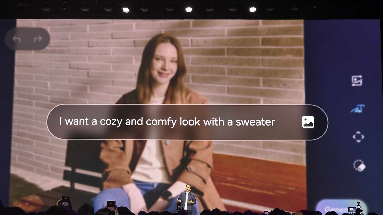 Samsung's new photo editing suite on the Galaxy S26 series as seen on stage at Galaxy Unpacked February 2026