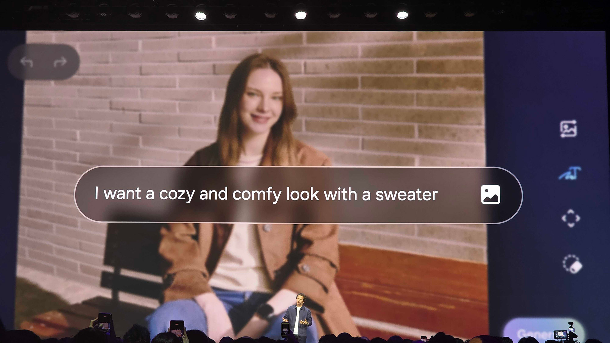Samsung's new photo editing suite on the Galaxy S26 series as seen on stage at Galaxy Unpacked February 2026
