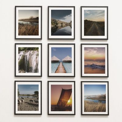 Collection of art pieces on the wall