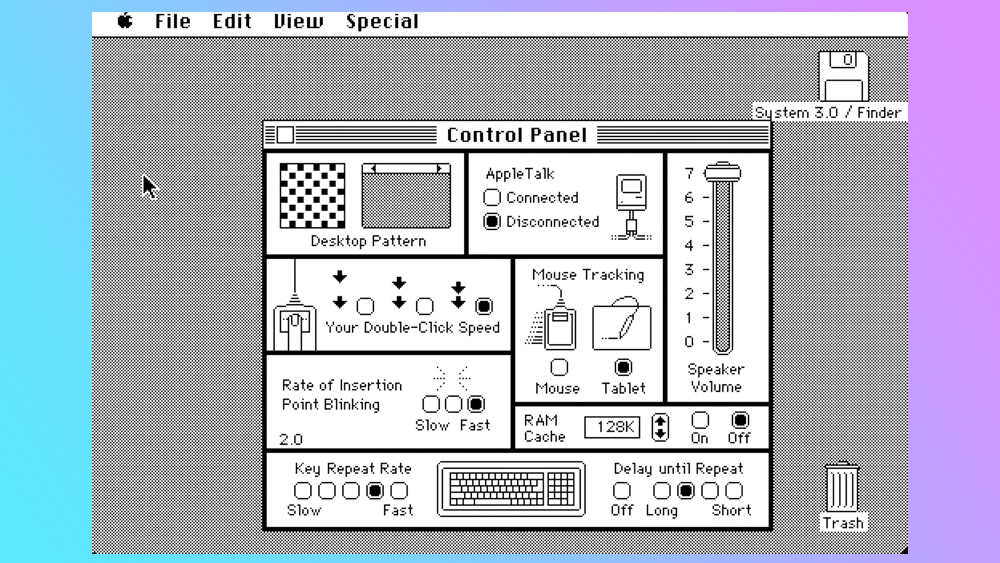 A screengrab from MacOS 3.0