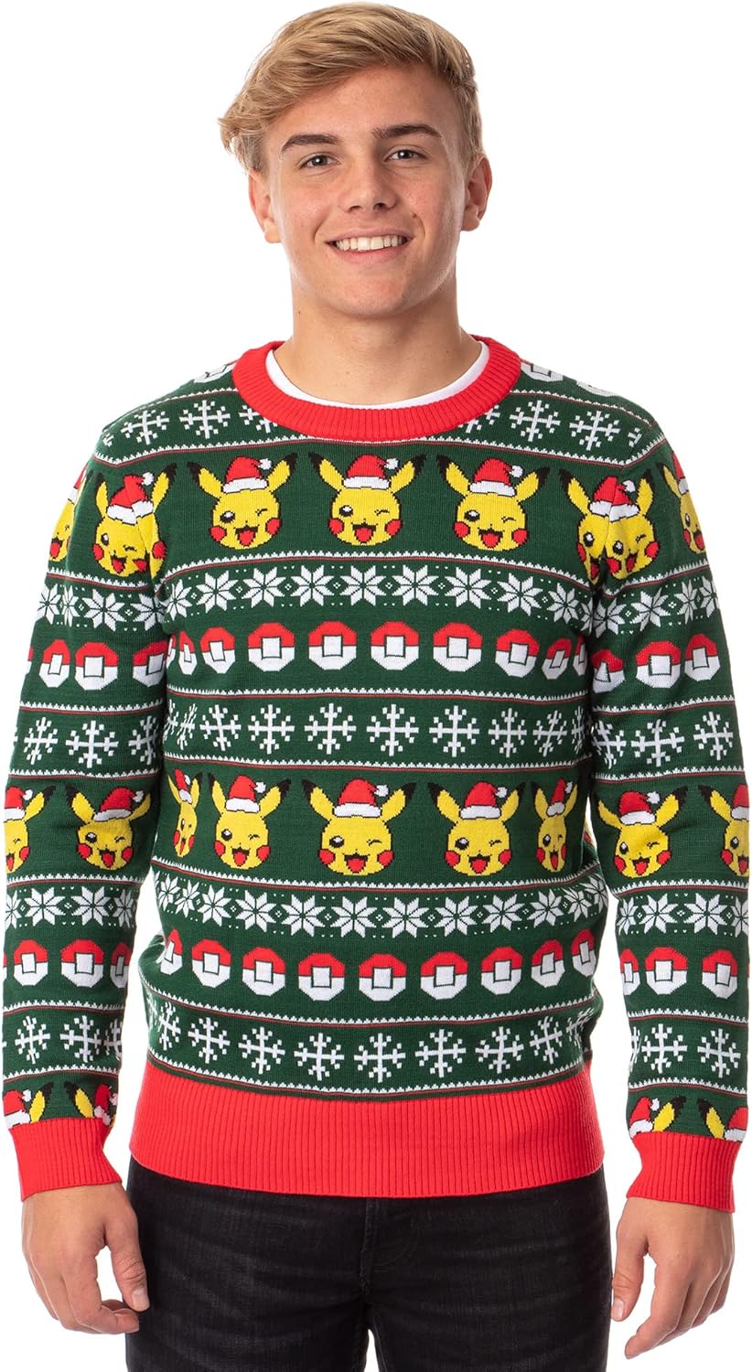 Mad Engine Santa Pikachu Ugly Christmas Sweater