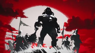 Sahn-Uzal Mordekaiser revealed in silhouette against a white moon and a blood-red sky.