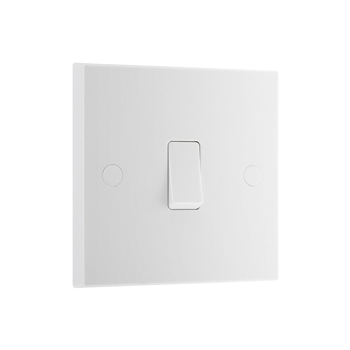 BG White 20A 1 way 1 gang Light Switch