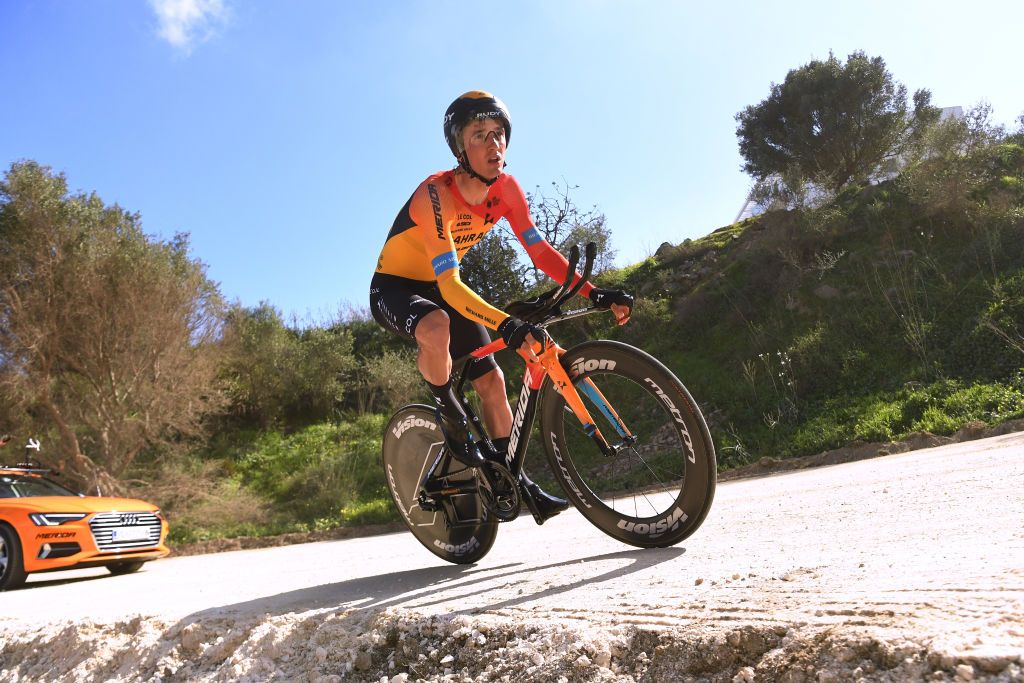 MIJAS SPAIN FEBRUARY 23 Pello Bilbao of Spain Team Bahrain McLaren during the 66th Vuelta a Andaluca Ruta del Sol 2020 Stage 5 a 13km Individual Time Trial from Mijas to Mijas 672m VCANDALUCIA UCIProSeries ITT on February 23 2020 in Mijas Spain Photo by David RamosGetty Images