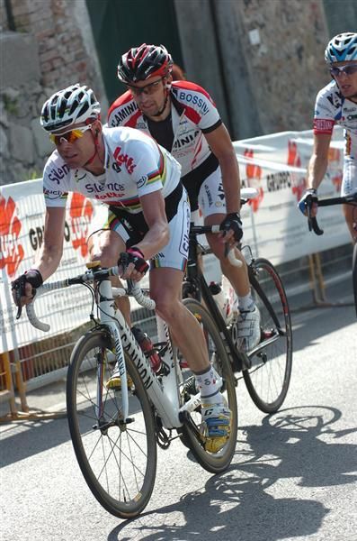 Cadel Evans rides in the 2009 Coppa Sabatini.