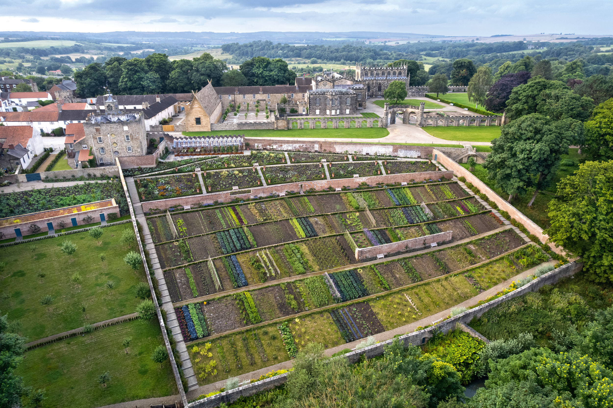The gardens of the Palace of Bishop Auckland, Co Durham, as seen in Country Life in August 2026.