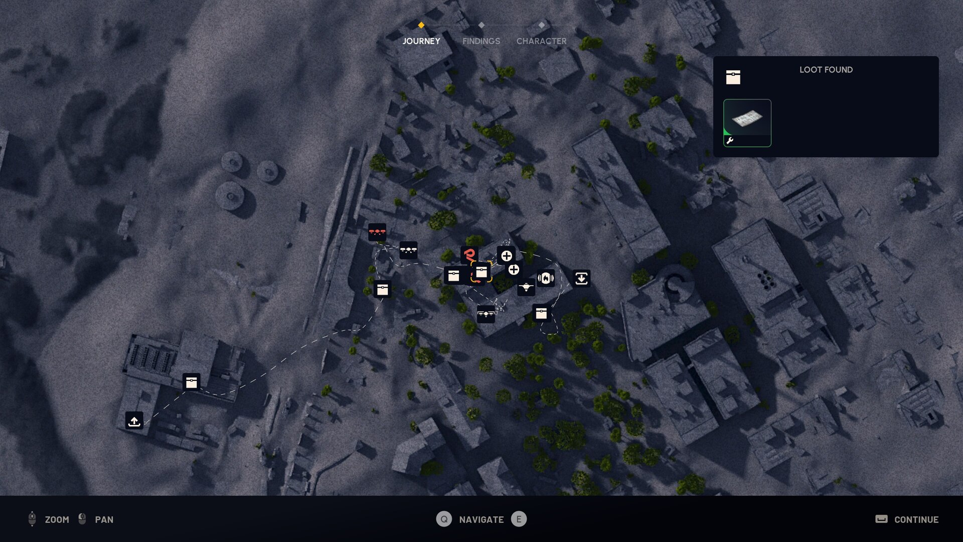 ARC Raiders screenshot of a top-down map