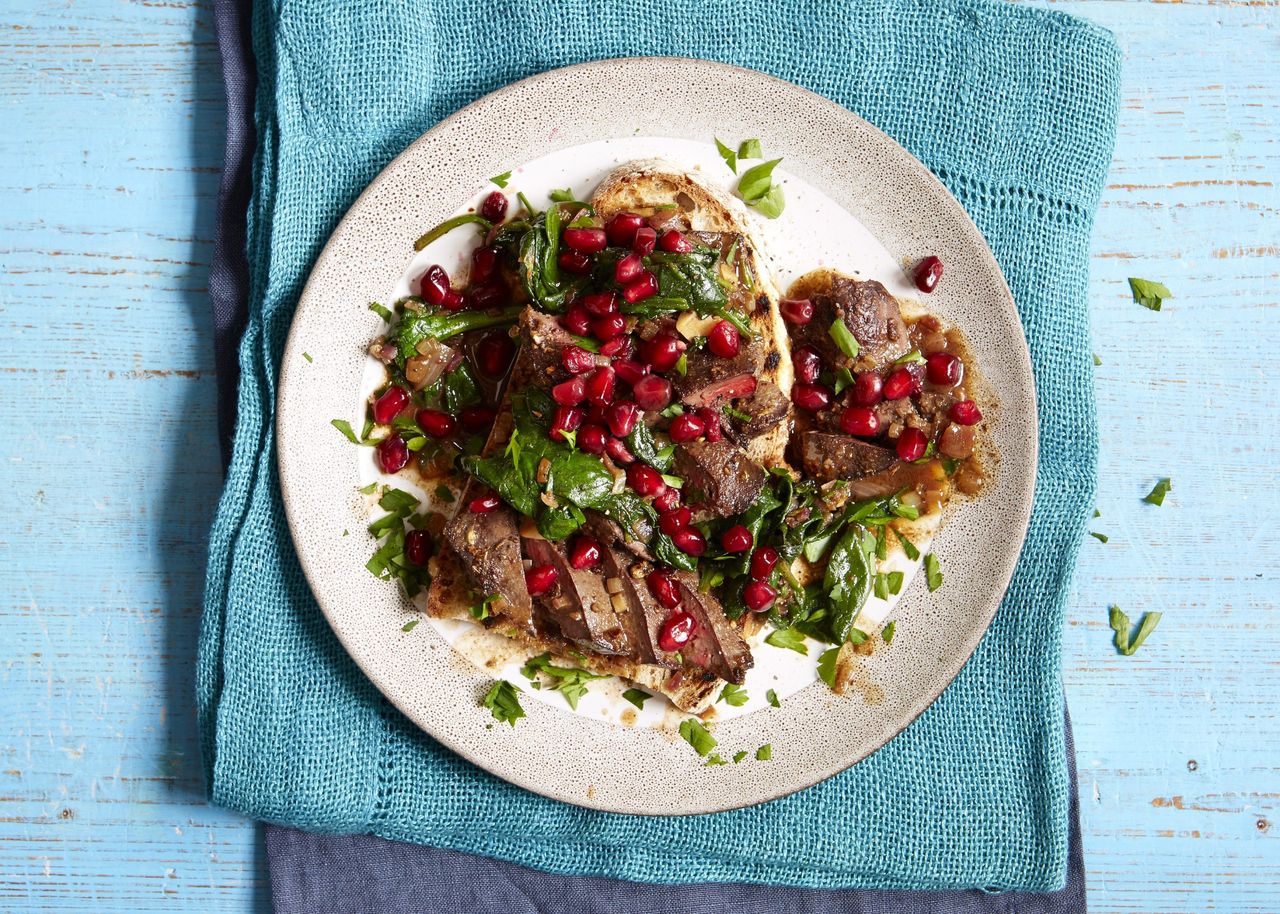 Chicken livers on toast