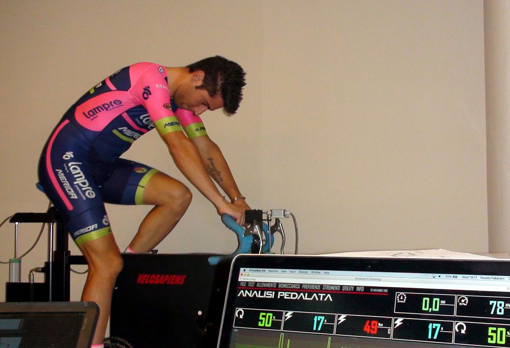 Diego Ulissi is tested at the Project TJ Sport camp.