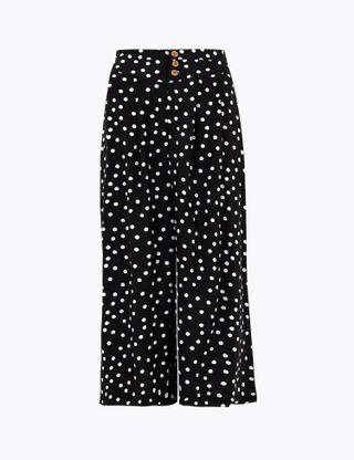 Polka Dot Wide Leg Cropped Trousers – were £19.50, now £9.50
