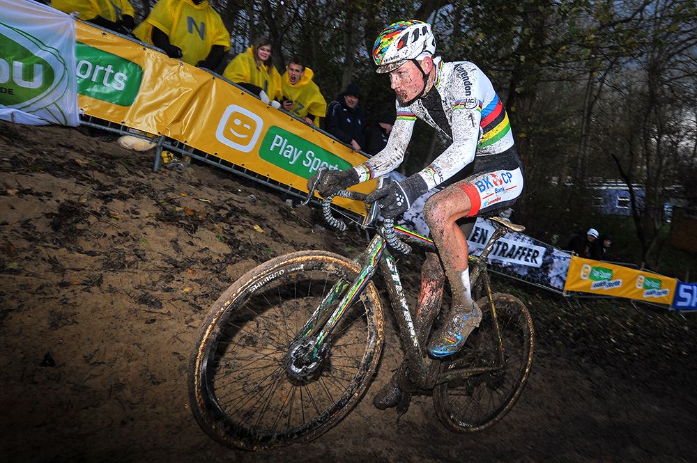 Mathieu van der Poel out on the course