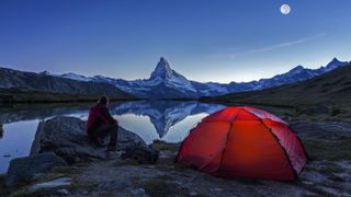 A tent erected near the Matterhorn