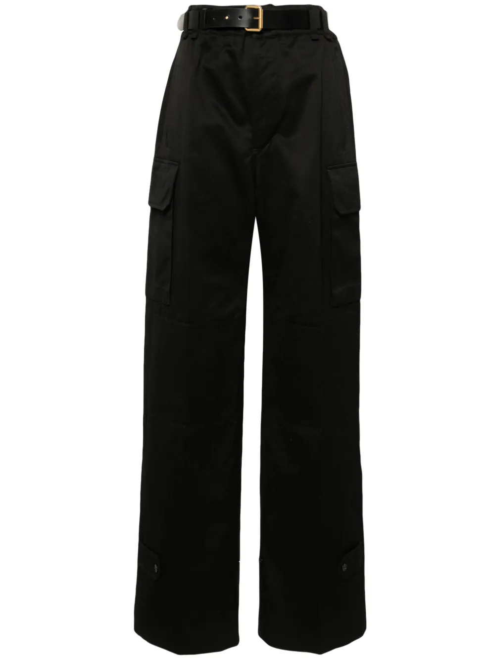 Saint Laurent Cassandre High-Waist Cargo Trousers | 38