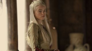 Milly Alcock as Young Princess Rhaenyra Targaryen in House of Dragons episode 2