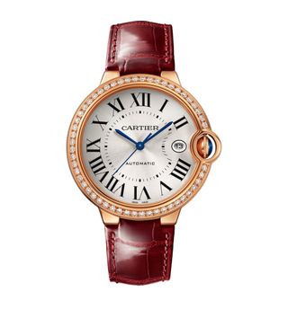 Cartier Rose Gold and Diamond Ballon Bleu De Cartier Watch 40mm | Harrods Uk