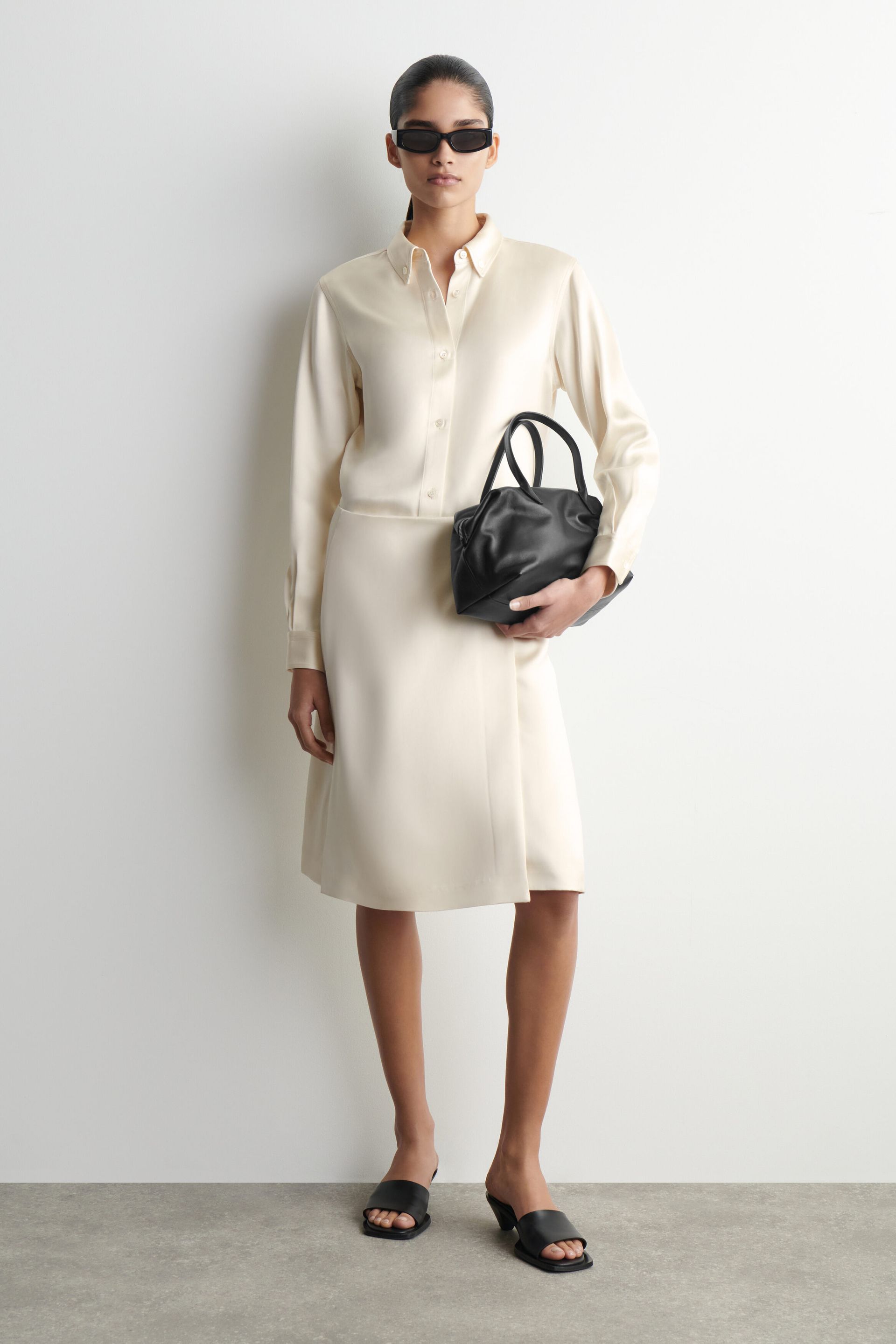 Satin Wrap Skirt
