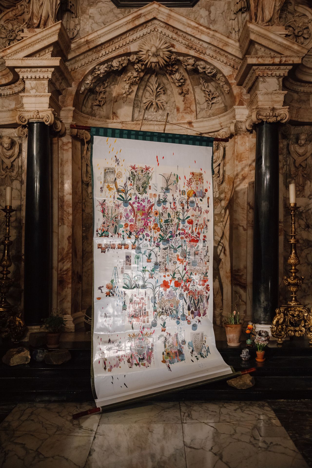 Floral exhibition exhibits