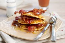 Bacon and maple syrup pancakes