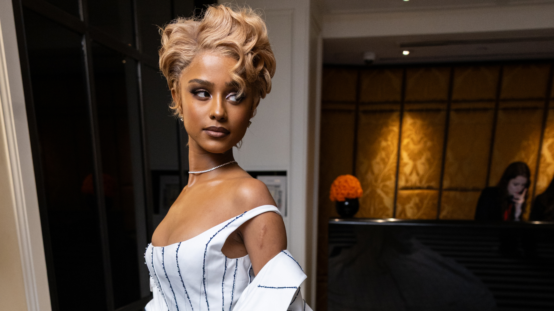 Tyla at The Mark Hotel before the 2025 Met Gala: "Superfine: Tailoring Black Style" held at the Metropolitan Museum of Art on May 5, 2025 in New York, New York. (Photo by Masato Onada/WWD via Getty Images)