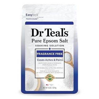 Dr Teal's Epsom Salt Magnesium Soak, Fragrance-Free, 4 Lbs