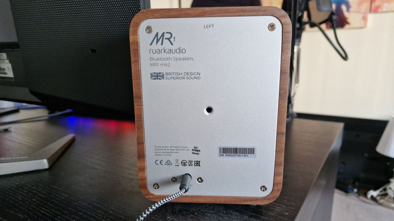 Ruark MR1 Mk2 Bluetooth Speakers review image showing the rear of the left speaker