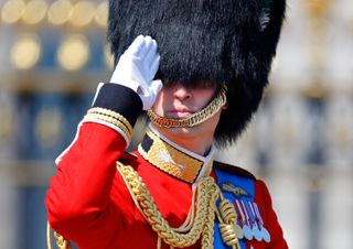 Prince William examining the troops for Trooping the Colour