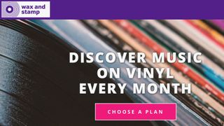 Wax & Stamp vinyl subscription website banner