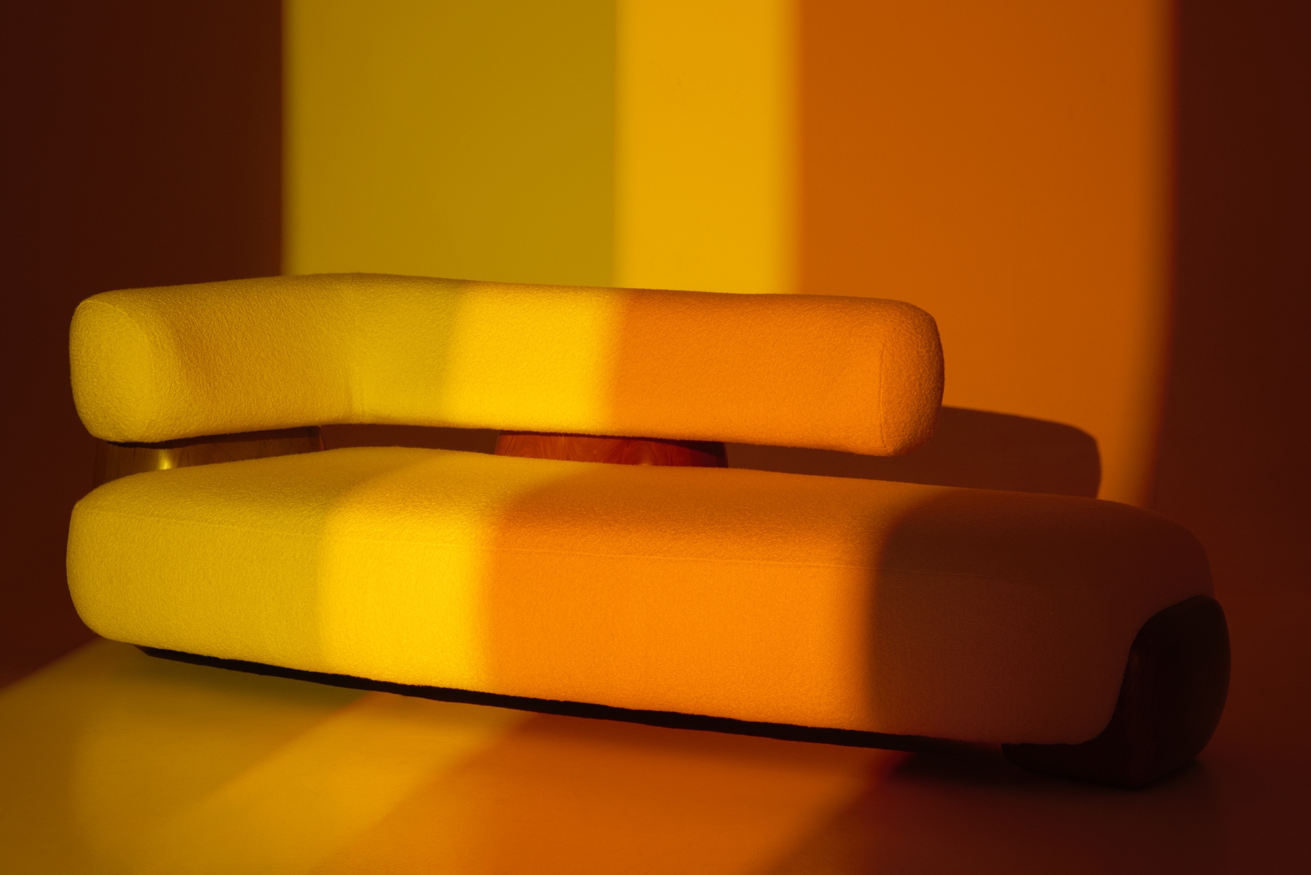 Furniture under coloured lights