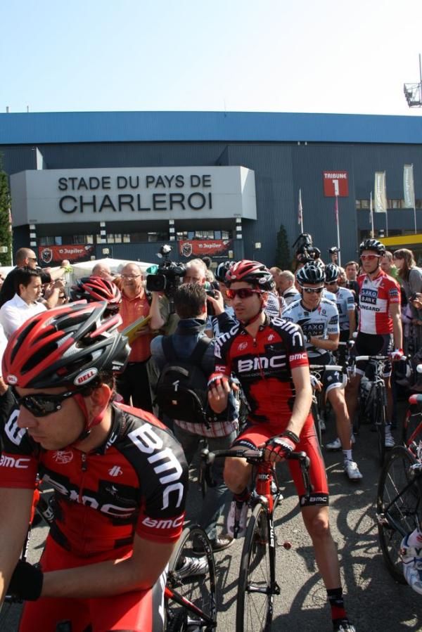 The race started from outside the Charleroi stadium