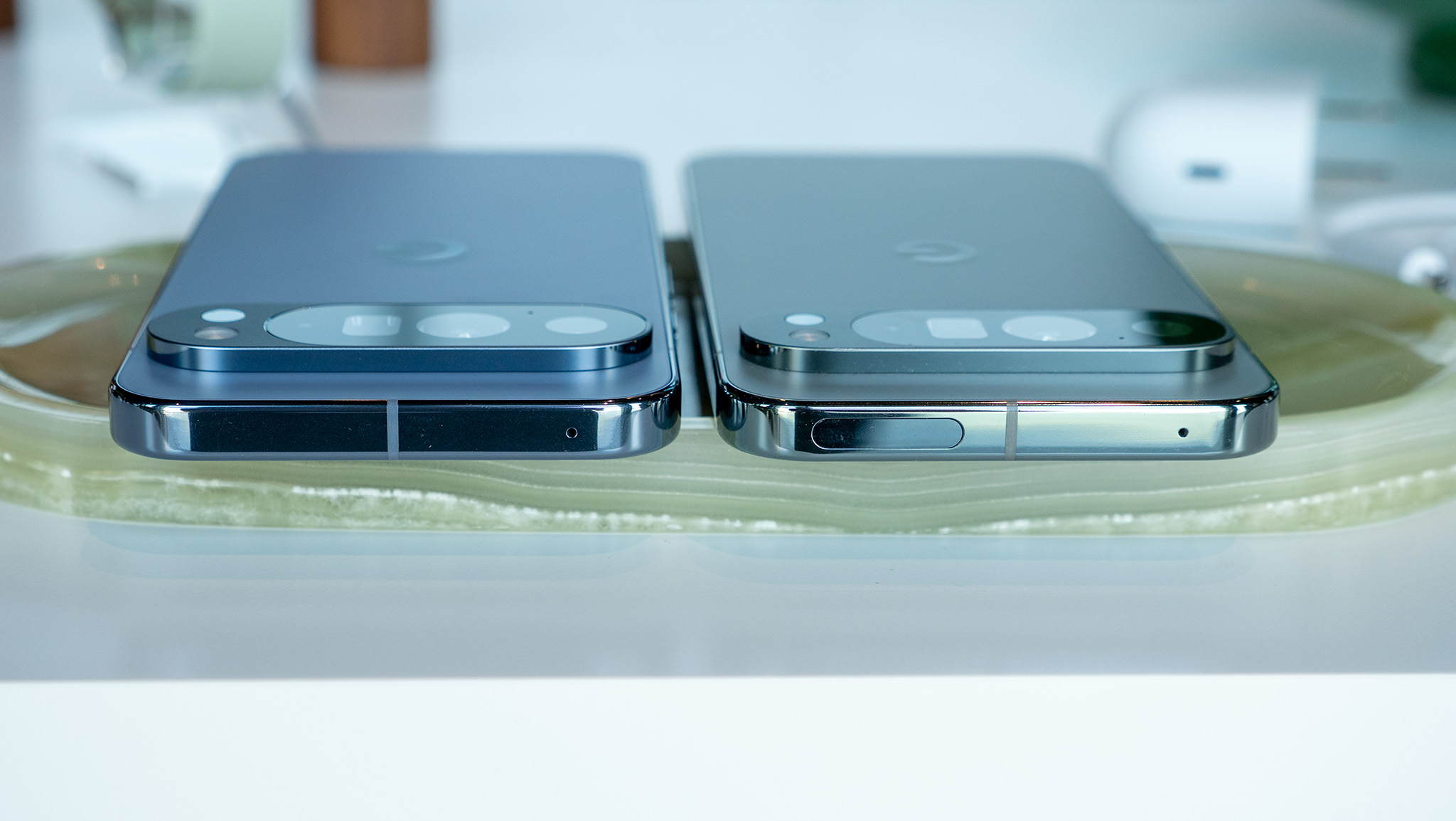 Comparing the designs of the Google Pixel 9 Pro XL to the U.S. model of the Google Pixel 10 Pro XL