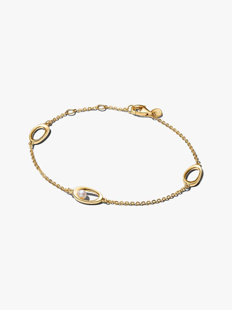 Pandora, Organically Shaped Oval &amp;amp; Treated Freshwater Cultured Pearl Bracelet