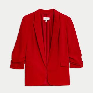 M&S Ruched Sleeve Blazer