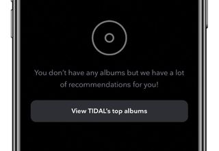 Screengrab from Tidal showing a UI tip