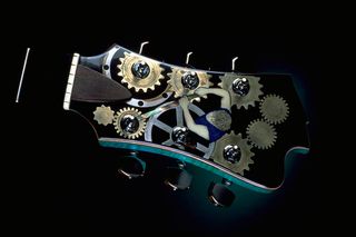 The superior level of craft on Manzer guitars is found right across the builds; this intricate headstock inlay is named ‘The Saboteur.’