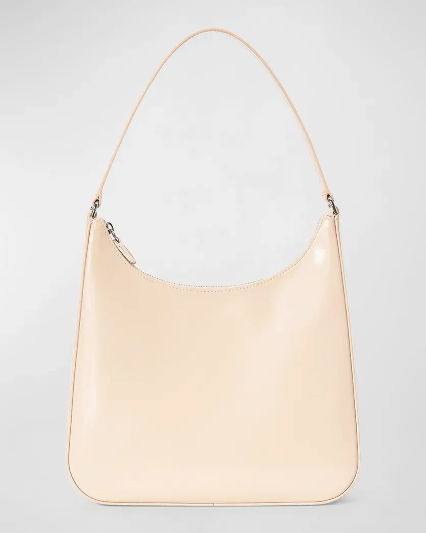 STAUD, Alec Zip Leather Shoulder Bag
