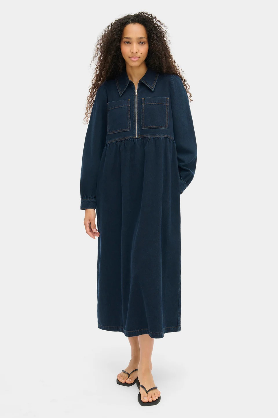 Aligne, Gabriella Denim Midi Dress