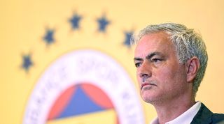 Former Tottenham manager Jose Mourinho meets the media at his presentation as Fenerbahce coach in June 2024.