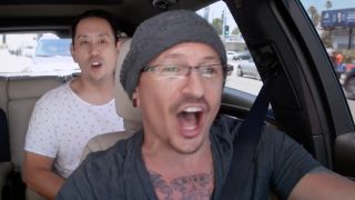 Chester Bennington singing Hey Ya! on Carpool Karaoke