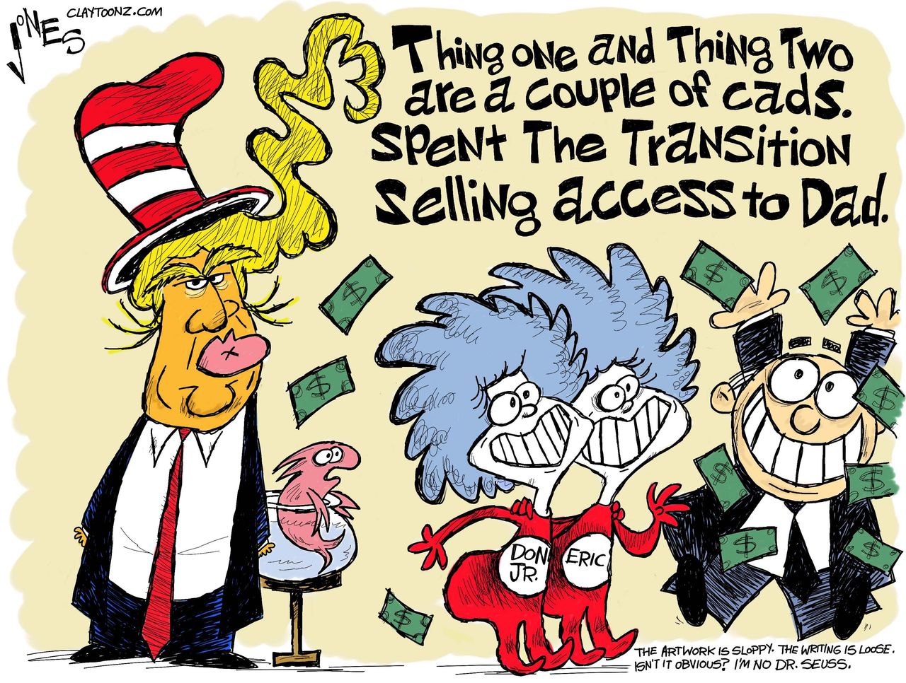 Political cartoon U.S. Trump family