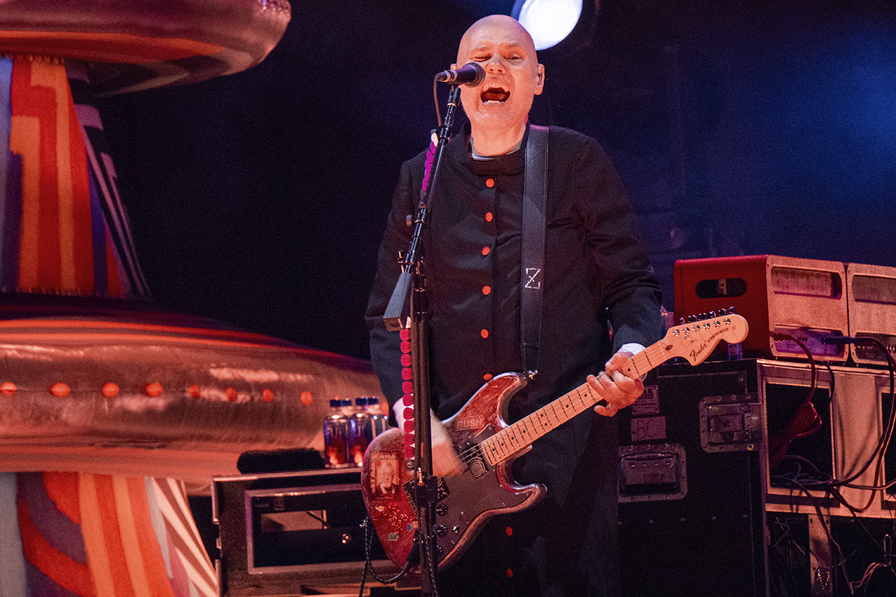 Billy Corgan of the group The Smashing Pumpkins performs onstage during Rock In Roma at Capannelle Racecourse on August 1, 2025 in Rome, Italy.