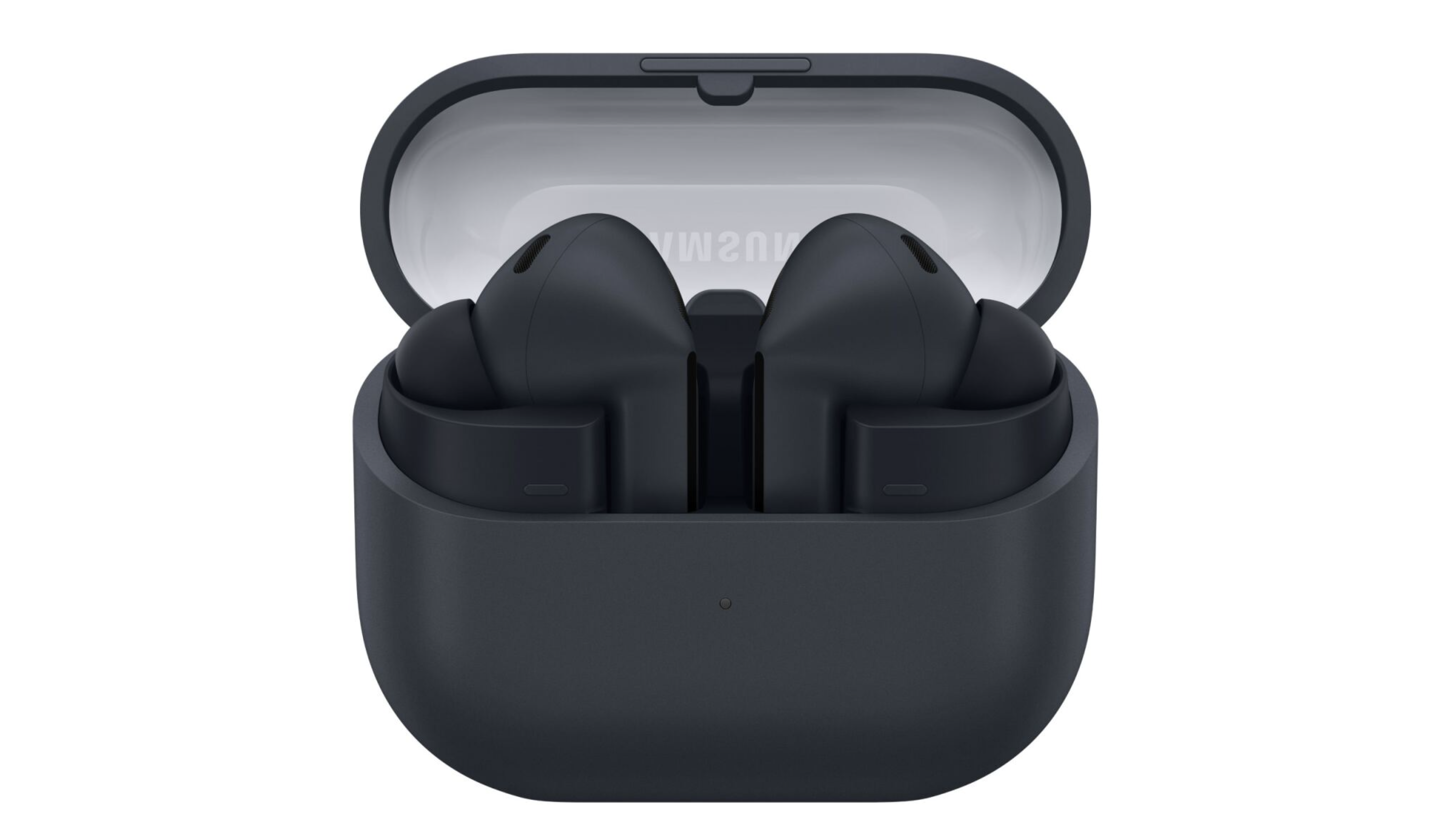 Samsung Galaxy Buds 3 FE in dark gray on white background