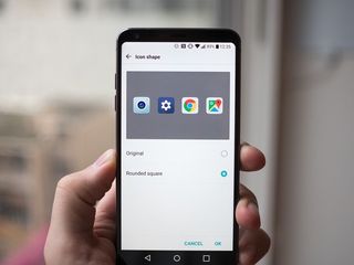 LG G6 home screen icon settings