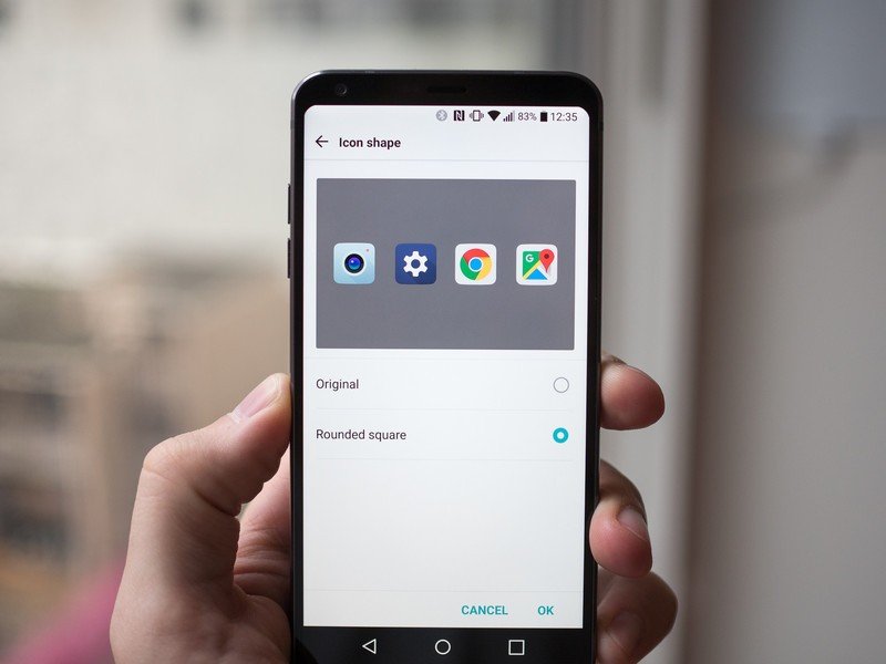 LG G6 home screen icon settings