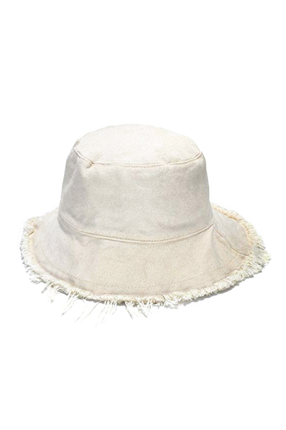 Boderier Wide Brim Cotton Bucket Hat 