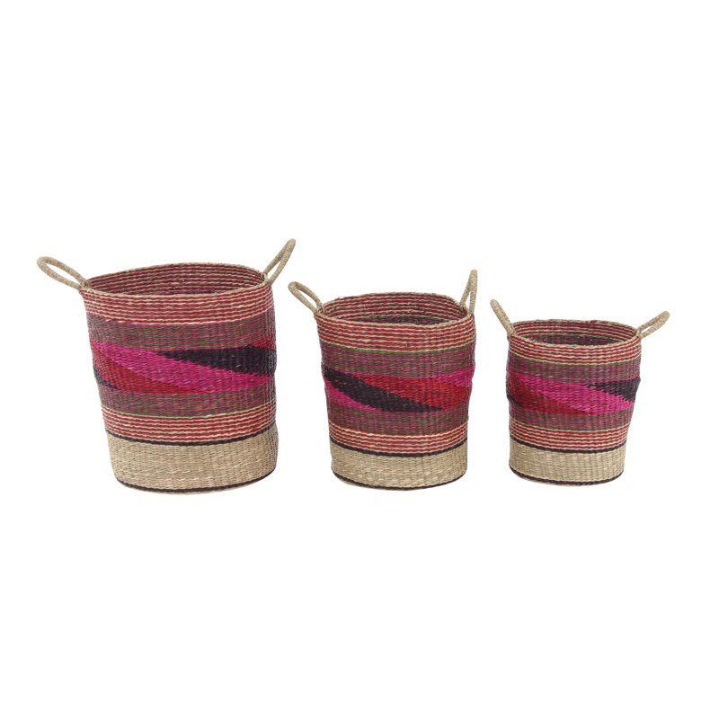Bungalow Rose Traditional Round Wicker Basket Set &amp;amp; Reviews | Wayfair