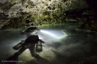 Divers enter the flooded underworld that lies beneath the Yucatán Peninsula.