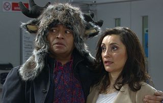 Rishi and Manpreet return but dread telling Jai their news in Emmerdale